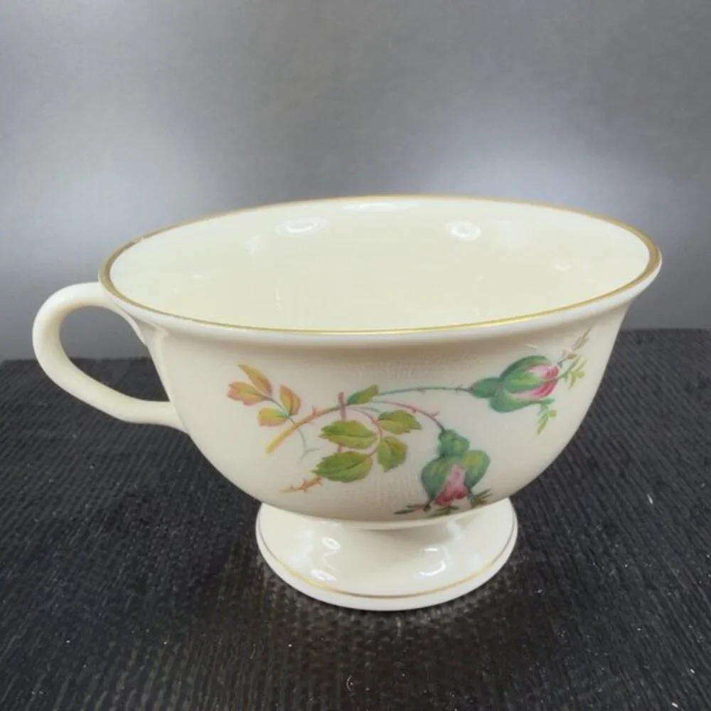PICKARD Ravenswood MARIA Fine Porcelain Cup Mug Set‎ 2 Mugs Cups Floral Pattern